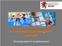 'Nurturing Talent in to Performance'