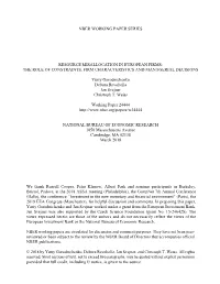 Nber Working Paper Series Resource Misallocation in European Firms: the Role of Constraints, Firm Characteristics and Managerial