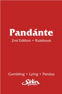 Pandánte 2Nd Edition • Rulebook