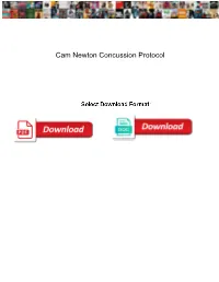 Cam Newton Concussion Protocol