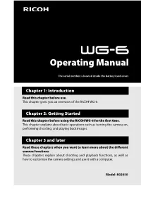 WG-6 Operating Manual