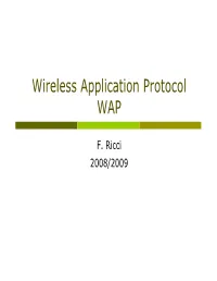 Wireless Application Protocol WAP