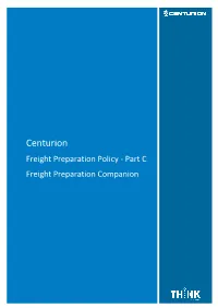 Freight Preparation Policy - Part C Freight Preparation Companion