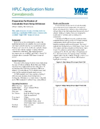 HPLC Application Note Cannabinoids