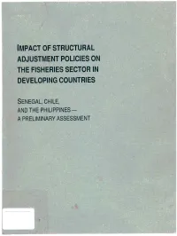 IMPACT of STRUCTURAL ADJUSTMENT POLICIES on the Fisheries SECTOR in DEVELOPING COUNTRIES