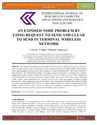 An Exposed Node Problem by Using Request to Send and Clear to Send in Terminal Wireless Network