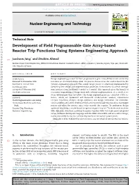 Development of Field Programmable Gate Array-Based Reactor Trip