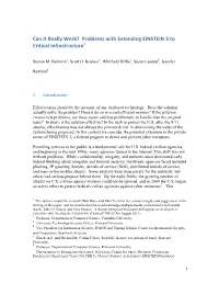 Problems with Extending EINSTEIN 3 to Critical Infrastructure1