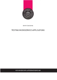 Testing Microservice Applications
