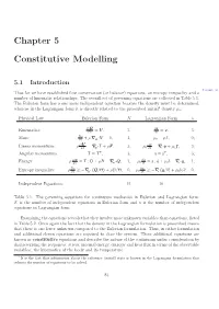 Chapter 5 Constitutive Modelling