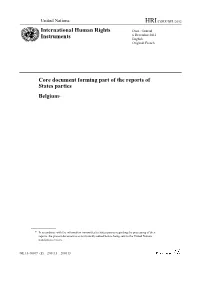 Core Document Forming Part of the Reports of States Parties