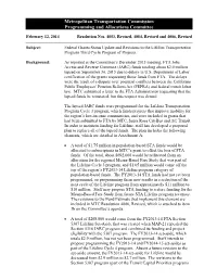 Metropolitan Transportation Commission Programming and Allocations Committee