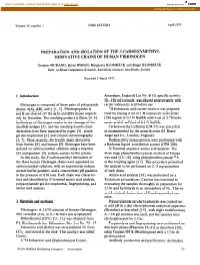 Preparation and Isolation of the S-Carboxymethy L Derivative Chains of Human Fibrinogen