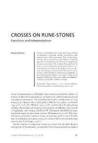 CROSSES on RUNE-STONES Functions and Interpretations