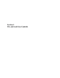 Section 5 SO2 and Acid Gas Controls