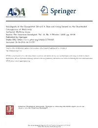 Sociologists of the Unexpected: Edward A