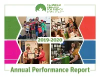 Annual Performance Report Has Evolved Into a Proactive National Network with 12 Branches and Offices and Over 140 Chapters in Communities Nationwide