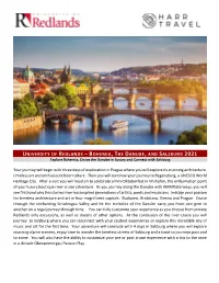 BOHEMIA, the DANUBE, and SALZBURG 2021 Explore Bohemia, Cruise the Danube in Luxury and Connect with Salzburg