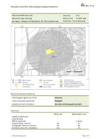 Doncaster Local Plan: Archaeological Scoping Assessment