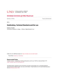 Geoblocking, Technical Standards and the Law