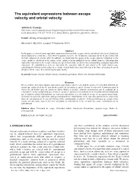 The Equivalent Expressions Between Escape Velocity and Orbital Velocity