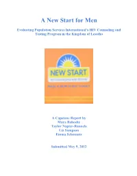 A New Start for Men