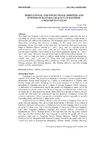 Derivational and Inflectional Prefixes and Suffixes in Batusesa Dialect of Balinese: a Descriptive Study