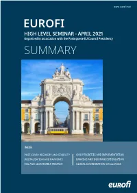 Eurofi Summary