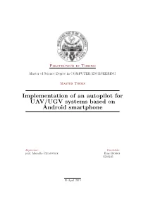 Implementation of an Autopilot for UAV/UGV Systems Based on Android Smartphone