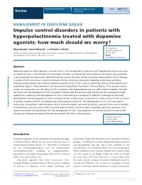 Impulse Control Disorders in Patients with Hyperpolactinemia Treated With