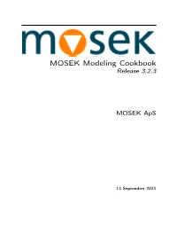 MOSEK Modeling Cookbook Release 3.2.3