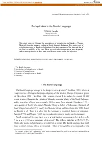 Reduplication in the Bantik Language