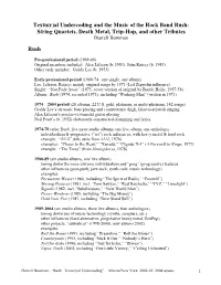 Textu(R)Al Undercoding and the Music of the Rock Band Rush: String Quartets, Death Metal, Trip-Hop, and Other Tributes Durrell Bowman