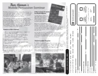 A Percussionist's Guide to Check Patterns Section Leader Program