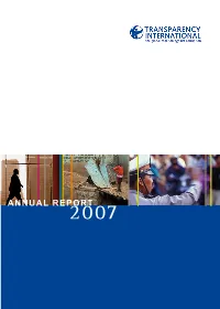 ANNUAL REPORT 2007 Your Gateway to the Fight Against Corruption