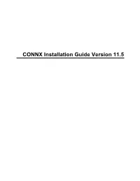 CONNX Installation Guide Version 11.5