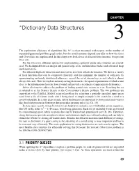 *Dictionary Data Structures 3