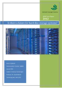 Is There a Future for Hard Disc Storage Systems?