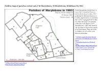Outline Map of Parishes Carved out of St Marylebone, St Marylebone, Middlesex by 1903