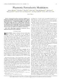 Plasmonic Ferroelectric Modulators