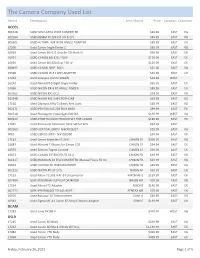 The Camera Company Used List