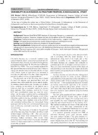 Variability in Olecranon Ao Fracture Fixation: a Radiological Study V.M