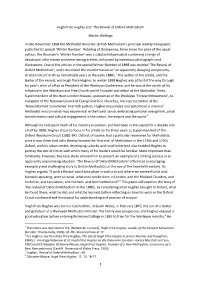 1 Hugh Price Hughes and 'The Revival of Oxford Methodism'