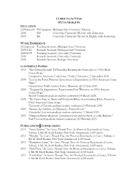 2009-Present Phd Program Michigan State University | History