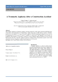 A Traumatic Asphyxia After a Construction Accident