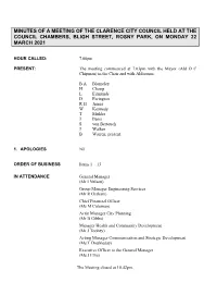 Council Meetings, Not Including Closed Meeting, Are Audio-Visually Recorded and Published to Council’S Website