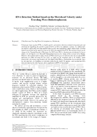 DNA Detection Method Based on the Microbead Velocity Under Traveling Wave Dielectrophoresis