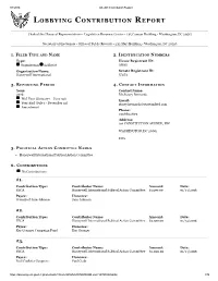 Lobbying Contribution Report