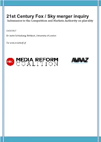 Submission to the Competition Markets