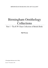 The RW Chase Collection of British Birds
